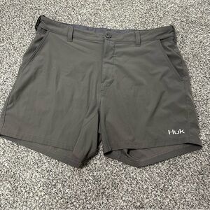 HUK Fishing Cargo Shorts Performance Grey Outdoor Mens Sz XXL